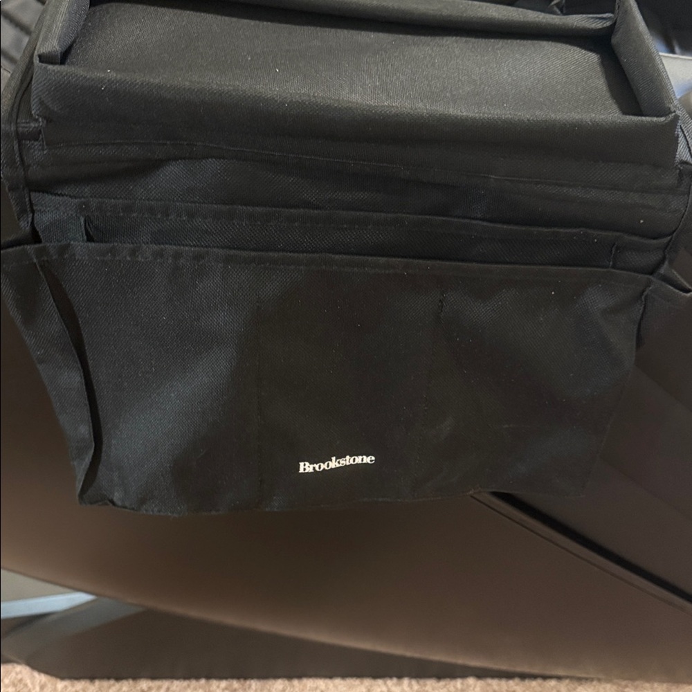 Brookstone Recliner Armrest Organizer / Remote Caddy Black